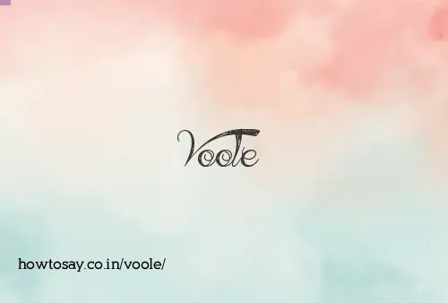 Voole