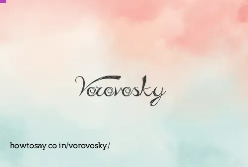 Vorovosky
