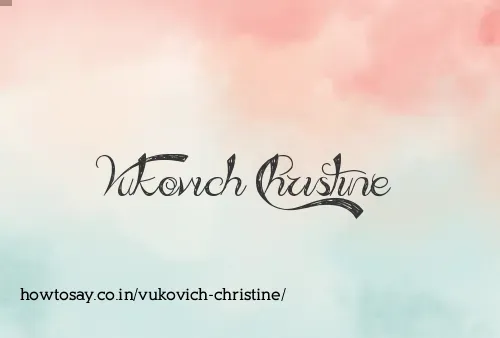 Vukovich Christine