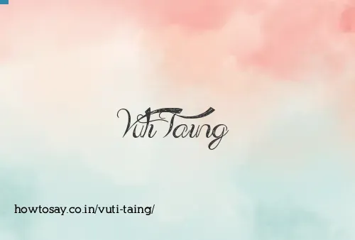 Vuti Taing