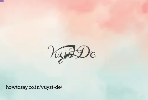 Vuyst De