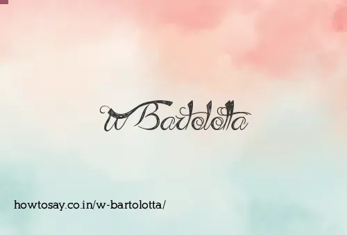W Bartolotta