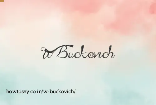 W Buckovich