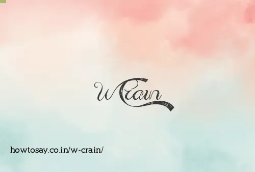 W Crain