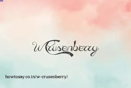 W Crusenberry