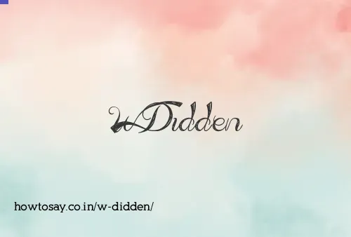W Didden