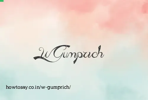 W Gumprich