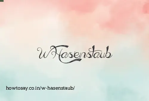 W Hasenstaub