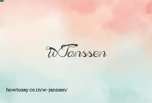 W Janssen