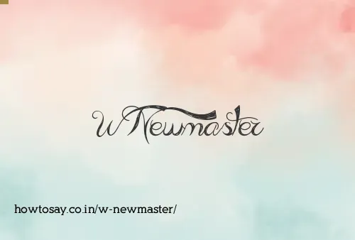 W Newmaster
