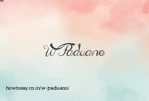 W Paduano