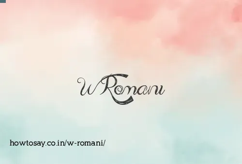 W Romani