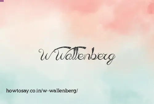 W Wallenberg
