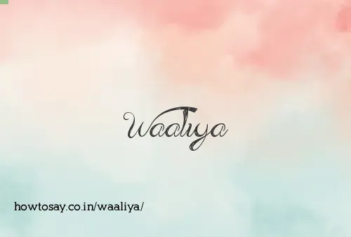 Waaliya