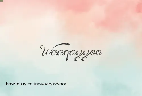 Waaqayyoo