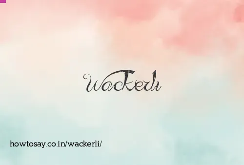 Wackerli