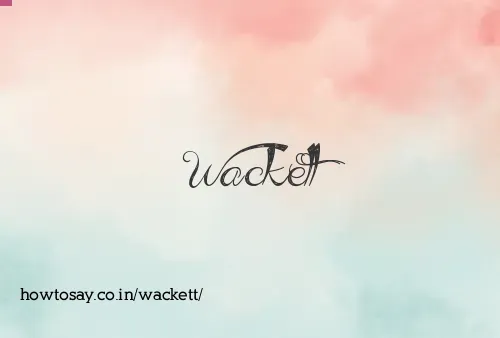 Wackett