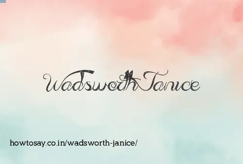 Wadsworth Janice