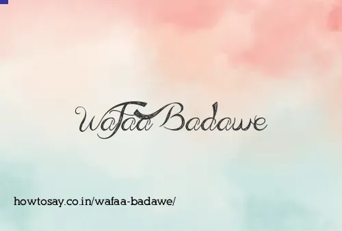 Wafaa Badawe
