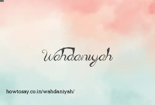 Wahdaniyah