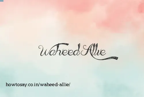 Waheed Allie