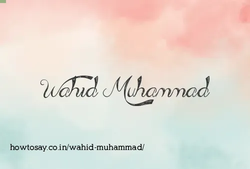 Wahid Muhammad