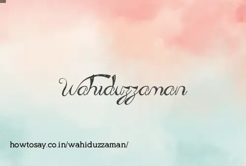 Wahiduzzaman