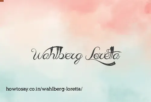 Wahlberg Loretta