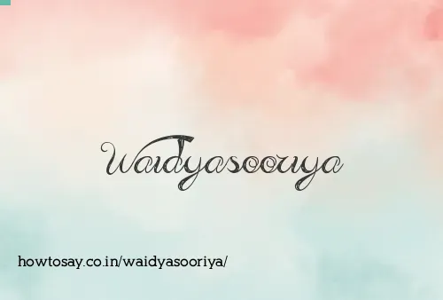 Waidyasooriya