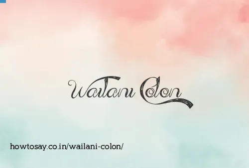 Wailani Colon