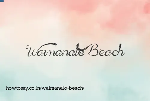 Waimanalo Beach