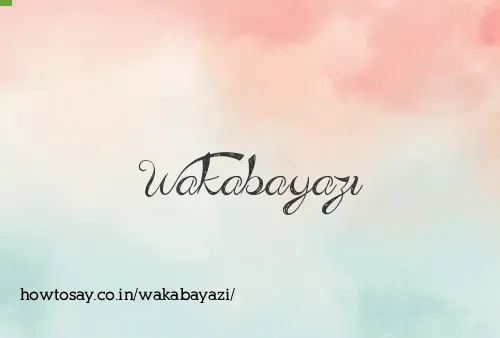 Wakabayazi