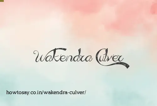 Wakendra Culver