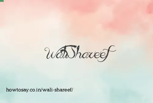 Wali Shareef