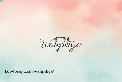 Walipitiya