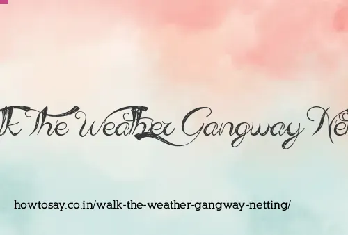 Walk The Weather Gangway Netting