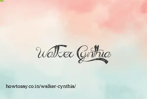 Walker Cynthia