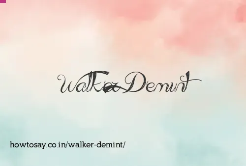 Walker Demint