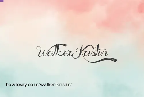 Walker Kristin