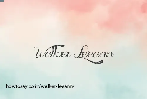 Walker Leeann