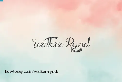 Walker Rynd
