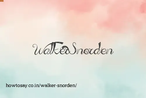 Walker Snorden