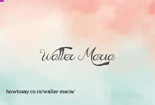 Waller Maria