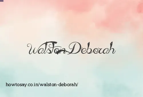 Walston Deborah
