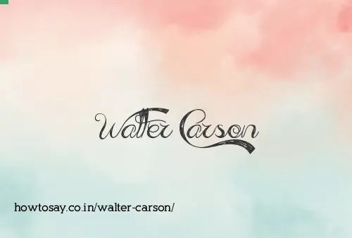 Walter Carson