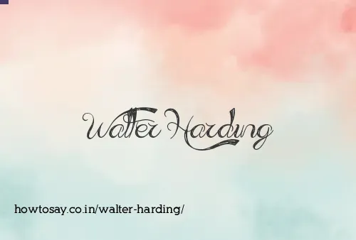 Walter Harding