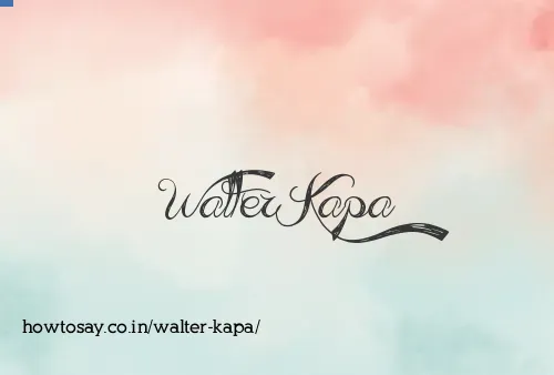 Walter Kapa