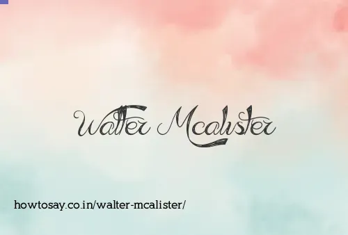 Walter Mcalister