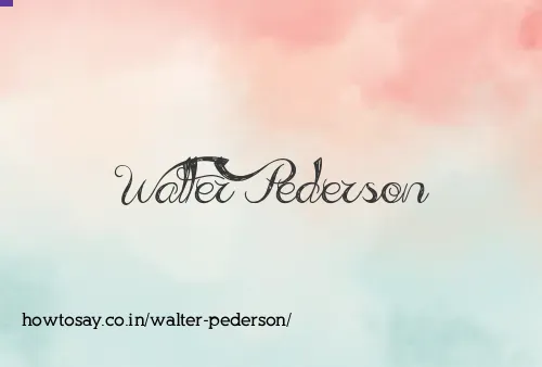 Walter Pederson