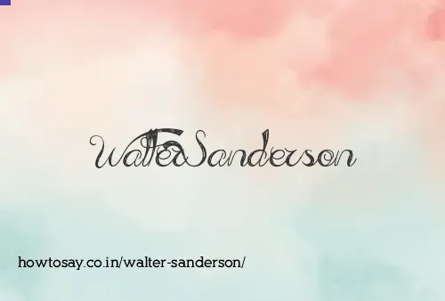 Walter Sanderson